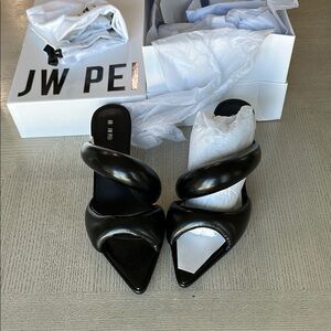 JW PEI Sara Mule Black Women's‎ Shoes size 6.5 - 37